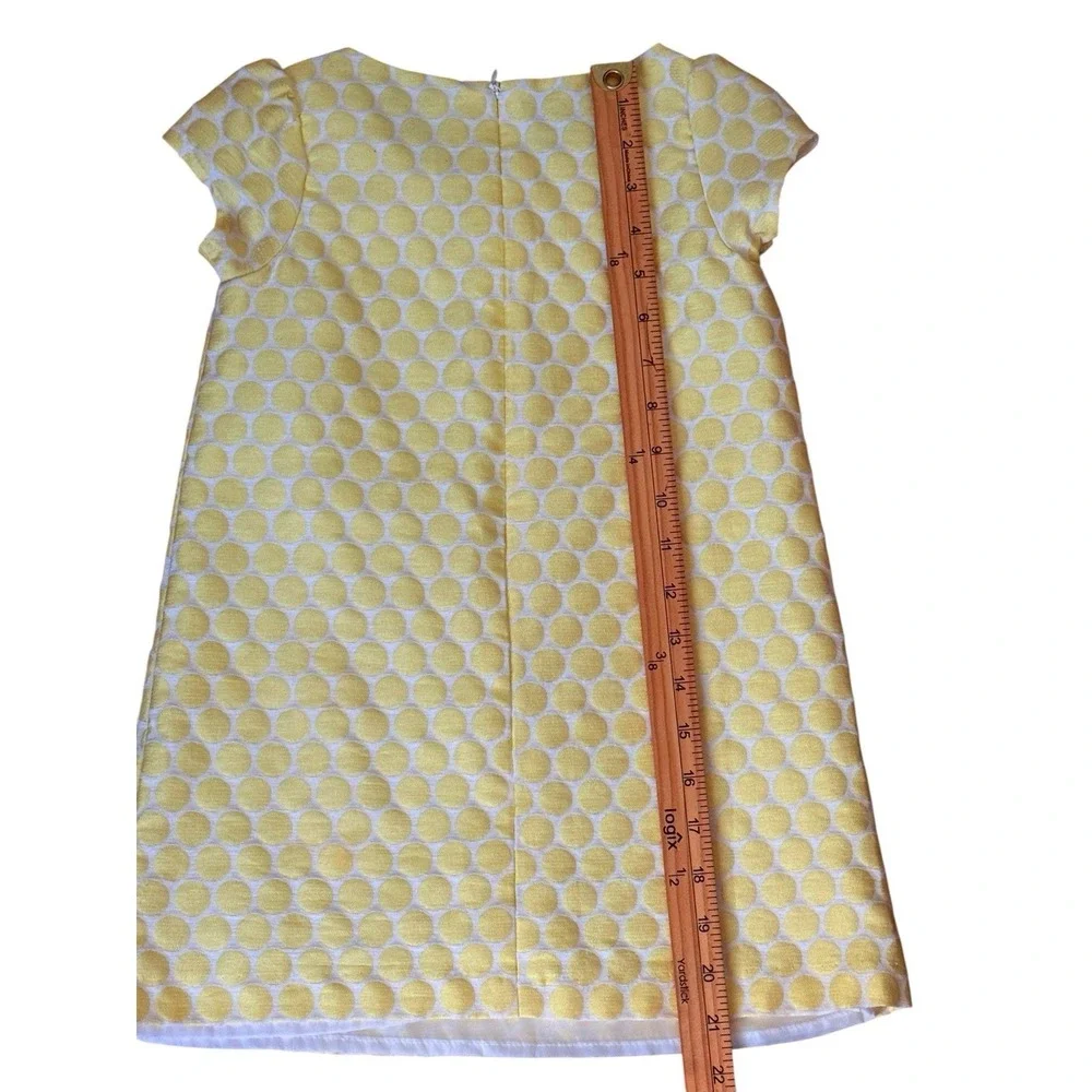 Gymboree Marina Party Line Sunshine Yellow Jacquard Dot Dress 2015 Girls Sz‎ 5